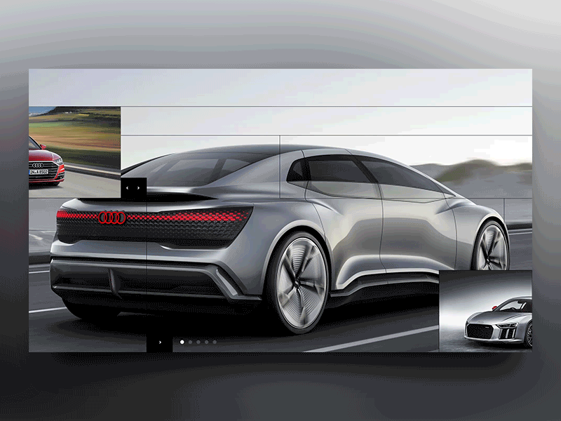 Audi Landing Page Re-Design Concept Animation audi car design landing minimal page site store ui ux web