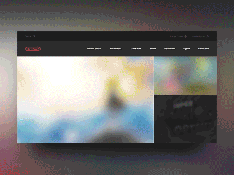 Nintendo Landing Page Re-Design Concept Animation