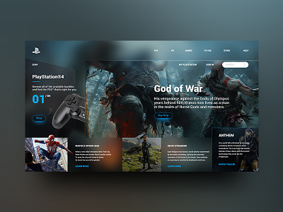 Playstation Landing Page Re-Design Concept design fashion home interface landing page play station playstation site ui ux web