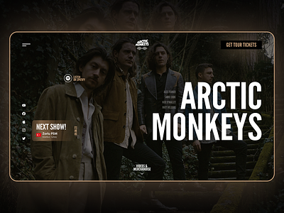 Arctic Monkeys | Website Design Concept