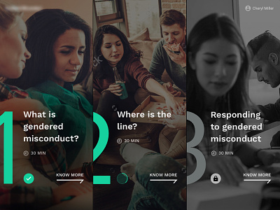 Gendered Misconduct digital learning learning experiences ui ux visual design