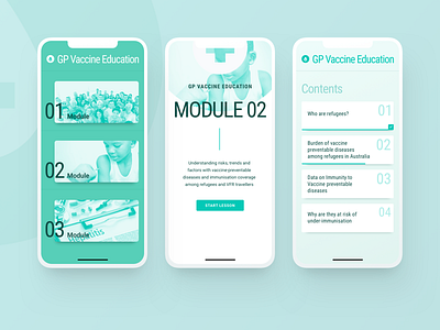 Gp Vaccine Education digital learning learning experiences ui ux visual design