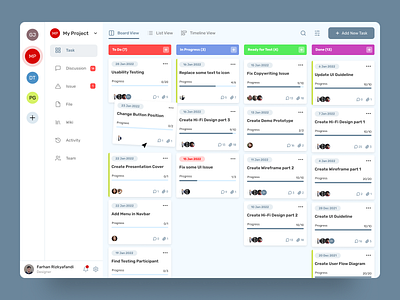 Vantask - Task Management Dashboard app board dashboard design desktop development graphic design illustration light mode light theme management task team ui ui design ux ux design web web design workspace