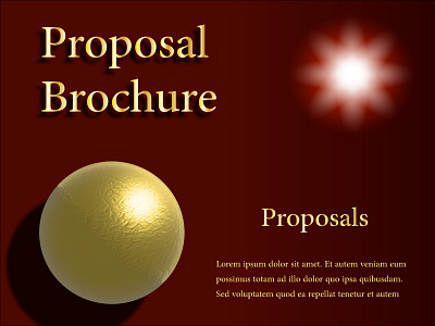 Proposal template background brochure business dark red design globe golden graphic illustration letters light proposal template text