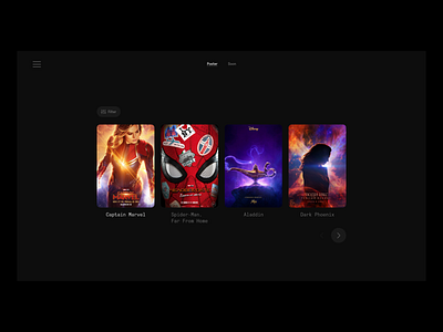 Cinema Daily UI Concept black concept landing madewithadobexd trend ui web webdesign