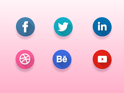 Social Media Icons behance dribbble icon facebook flat icons design linkedin social media icons youtube