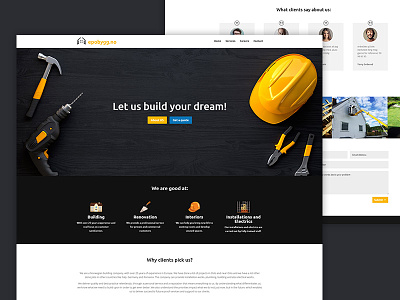 Construction Website construction website materials renovations workers yellow