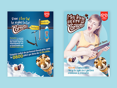 Cornetto Key Visuals algida cornetto ice cream poster design print materials