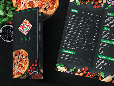 Bifold Pizza Menu