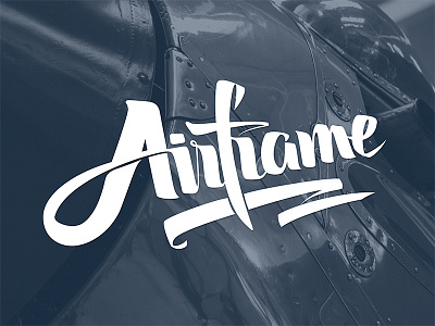 Airframe hand lettering illustrator lettering photography photoshop