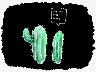 Ha Ha Very Punny No. 1 - Cactus cactus drawing illustration pun sketch