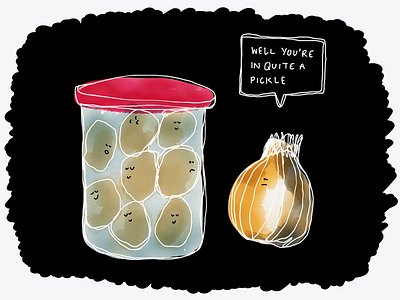 Ha Ha Very Punny No. 3 - Pickle character drawing illustration pickles sketch