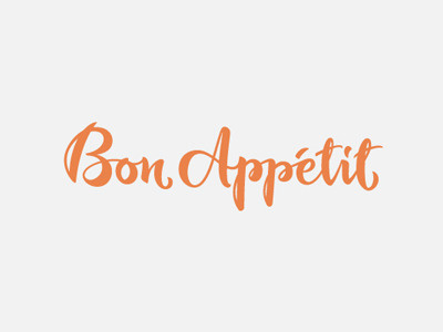 bon appetit bon appetit calligraphy logo