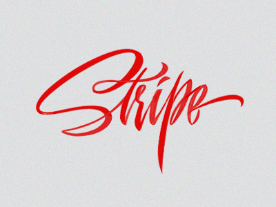 Stripe calligraphy lettering stripe