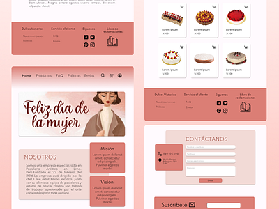 Cake Shop Web Design graphic design ui
