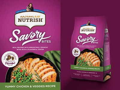 Savory Bites Cat Food Packaging cat cat food food photography kibble moxie nutrish packaging pet pet food rachael ray