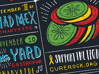 CureRock-atouille benefit cancer chalkboard curerock hand lettering lettering ratatouille type