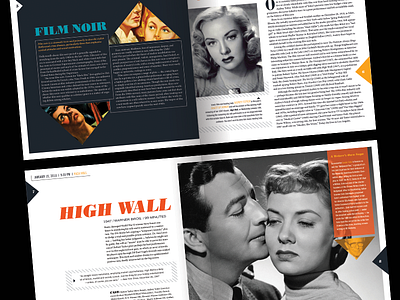 Film Noir Booklet Spreads black and white booklet editorial film noir layout spreads square