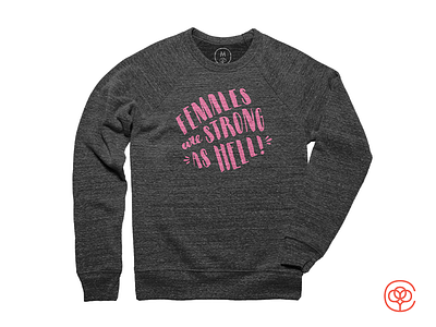 Strong Sweatshirt brush females hell lettering netflix pink strength strong typography unbreakable