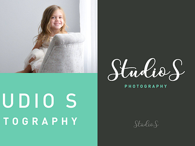 Studio S branding identity logo photography script studio wordmark
