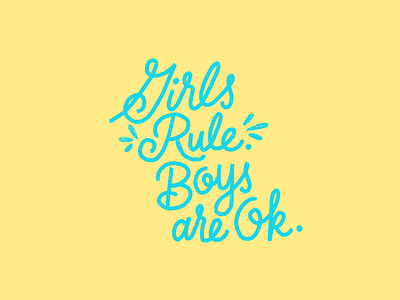 Boys are Okay lettering procreate script typography