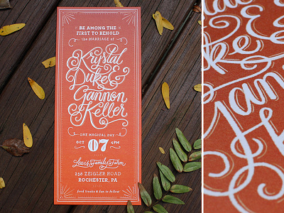 Wedding Invite doodle hand lettering invitation lettering orange procreate script swash wedding