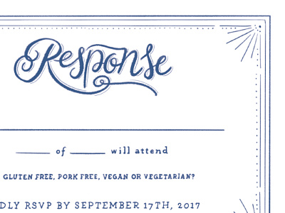 Response doodle hand lettering invitation lettering procreate response script swash wedding