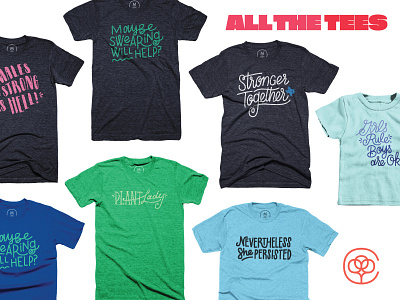 ALL THE TEES cotton bureau lettering letters shirt tee type