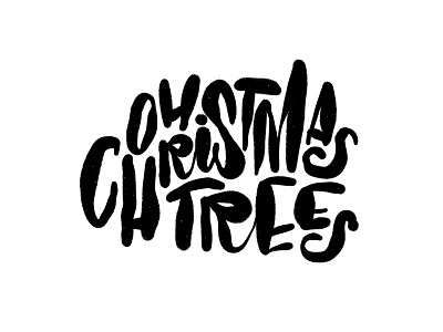 Oh Christmas Trees christmas ho ho ho holiday lettering letters smushed tree type