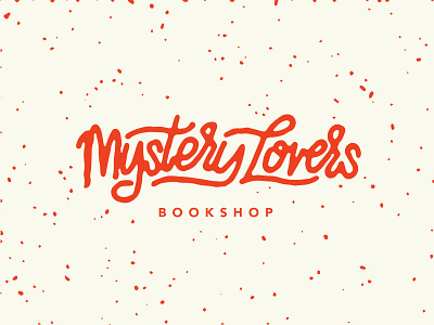 Playing with texture bookshop identity lettering mystery noise texture wordmark