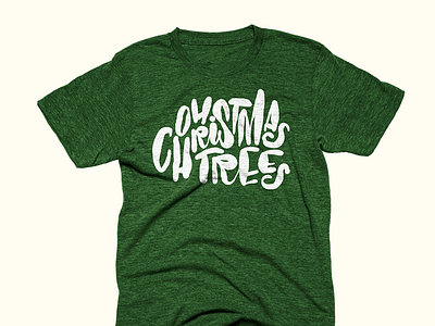 Merry Christmas Dribbblers! christmas green holiday lettering tee tree typography