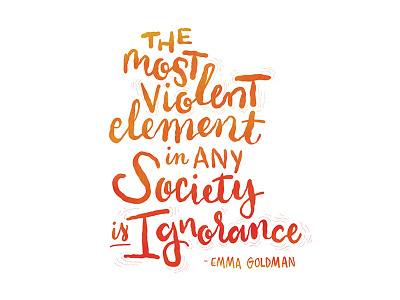 Ignorance lettering quote typography wisdom