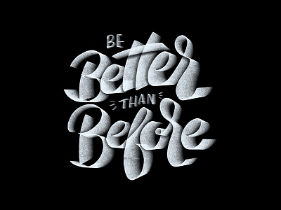 Be Better lettering procreate texture typography