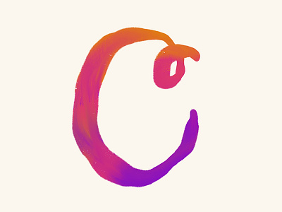 C c dropcap gradient letterbet lettering letters procreate script swash type