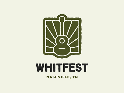 Whitfest Branding branding guitar identity logo mark music festival nashville sunburst tn whitfest
