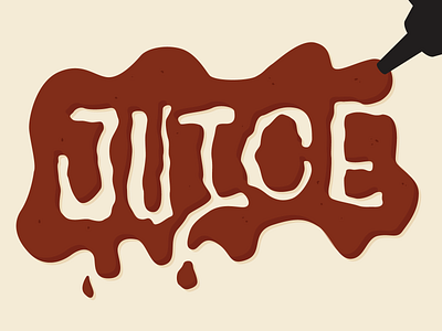 Juicy adfed bbq illustration juice lettering sauce squeeze text type