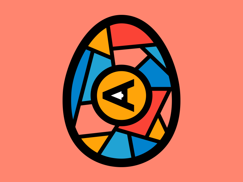 Actual Eggs actual size easter egg illustration stained glass thick lines