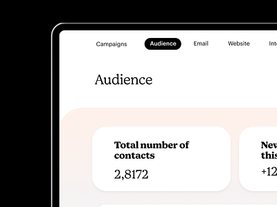 Audience dashboard concept