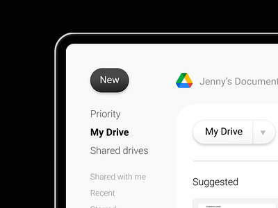 Redesign concept for Google Drive