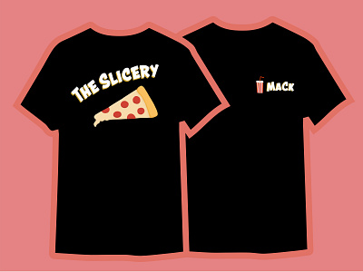 Mack the Pizza Cutter Tee cartoon cute design drink food graphic graphic design illustration pizza tee tshirt uniform