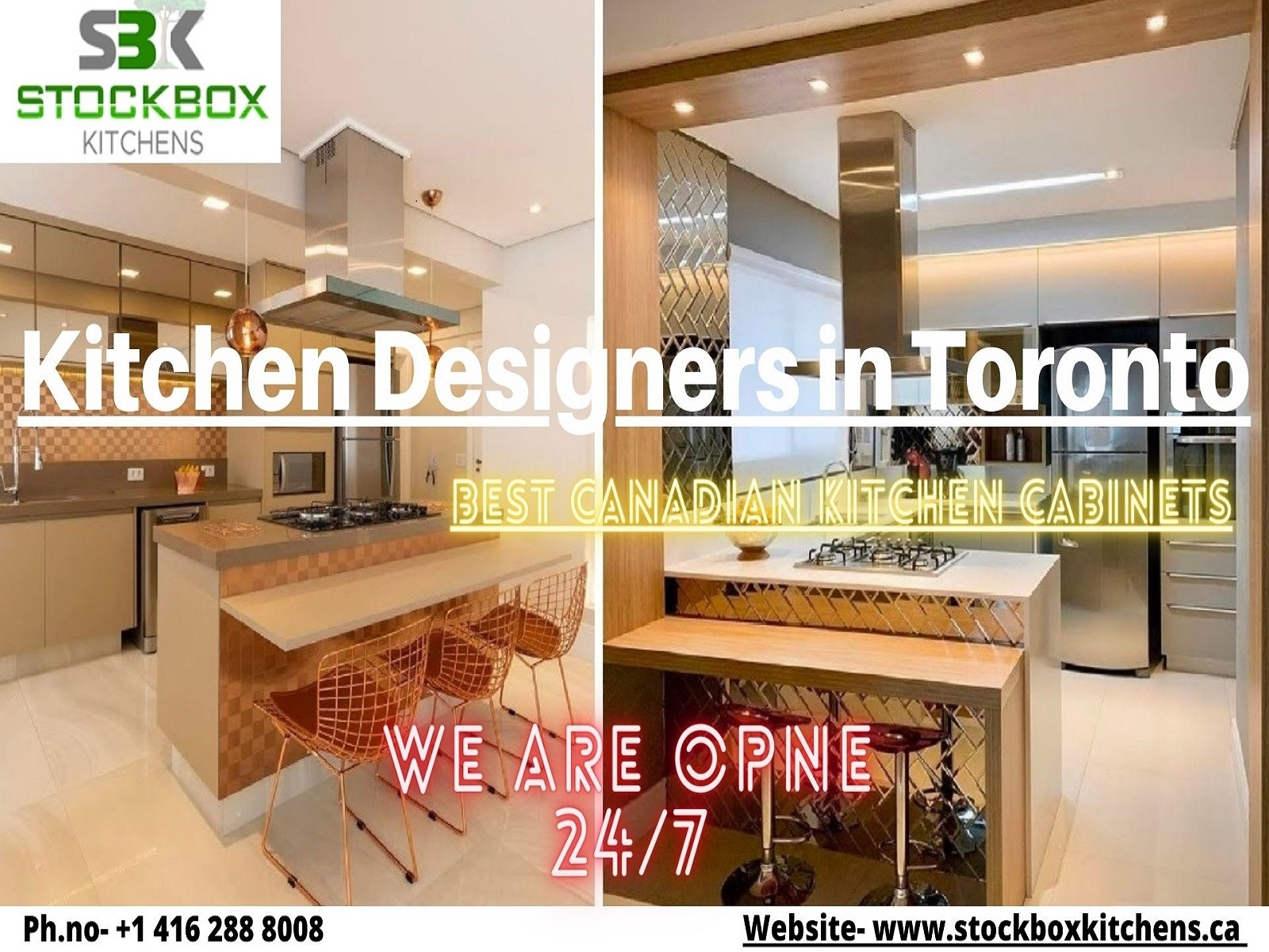 Canadian kitchen In Toronto, Canada by Stockbox Kitchens on
