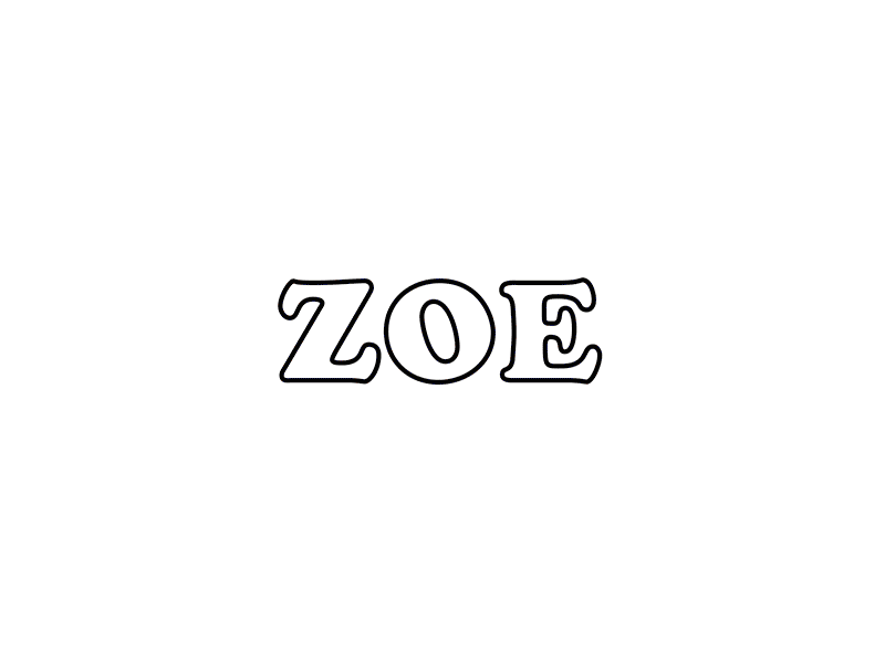 Zoe- Motion graphic typography ae aftereffects animation graphic design illustration logo motion graphics name typo typography