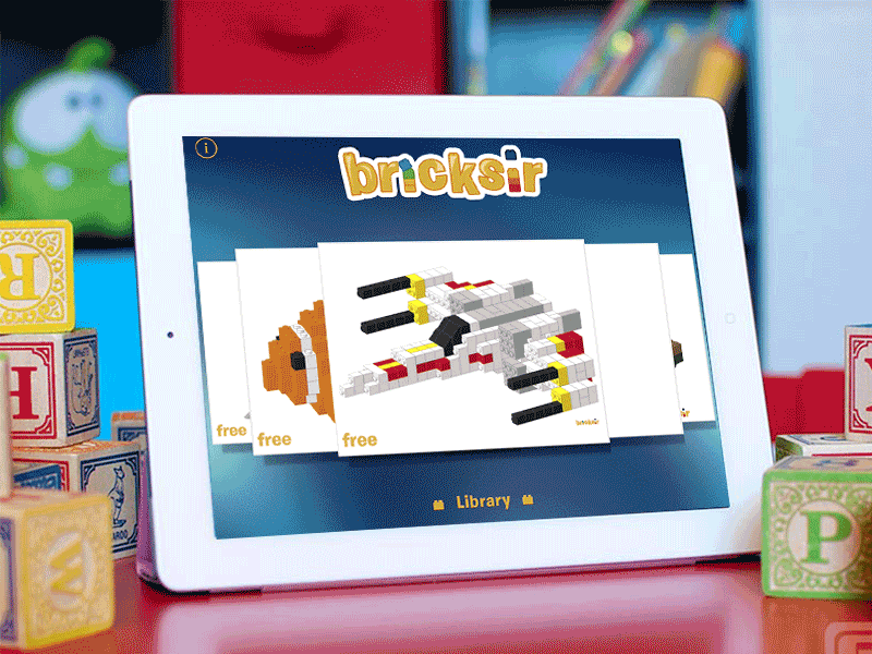 Bricksir - Lego Building Instructions using only Basic Bricks app building children design ios ipad iphone lego ui ux