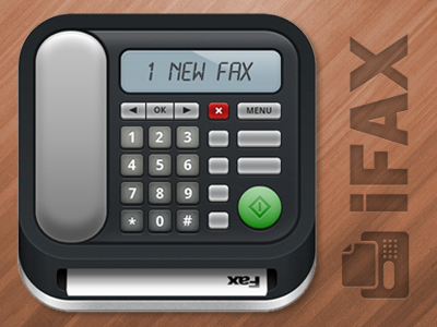 iFax for iPhone & iPad apple fax ios ipad iphone paper silver texture wood