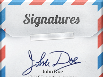 Signatures for iOS noise iphone ipad mail sign signatures email envelope texture ios grain