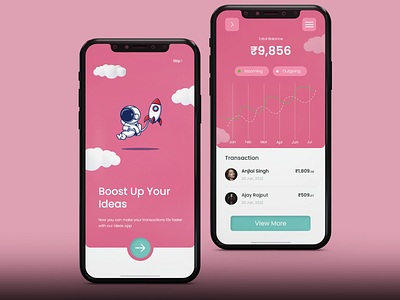 Finance App Concept app branding design graphic design illustration typography ui ux