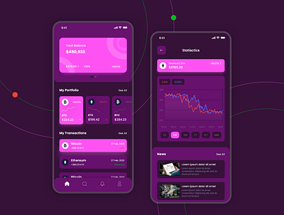 Crypto Management Application Concept app branding design graphic design illustration logo typography ui ux vector