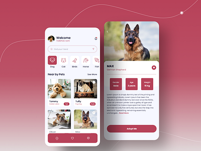 Pet Shop Concept app branding design graphic design illustration logo ui ux