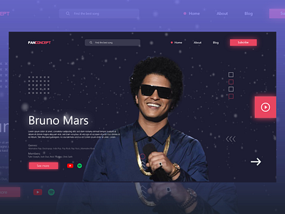 FAN CONCEPT  LANDING PAGE