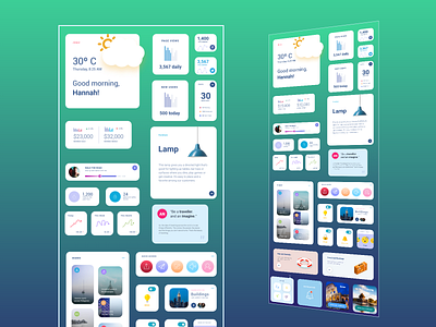 Widgets UI app branding design graphic design illustration ui